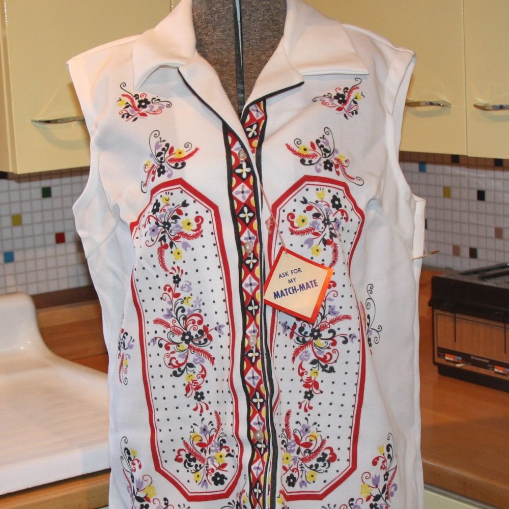Vintage Pat Fashions Sleeveless Blouse New with Tags